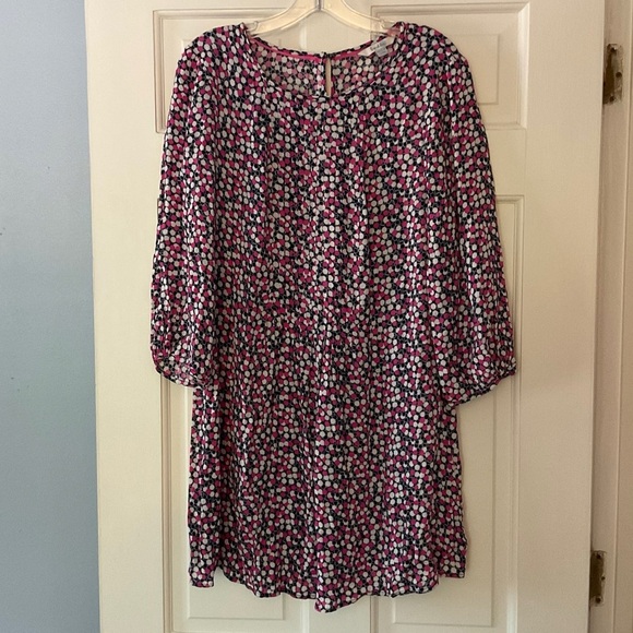 Boden Aurelia Tunic Top Pink Spotty Dot Relaxed Fit 3/4 Sleeve US Size 12R 12 - Picture 1 of 8